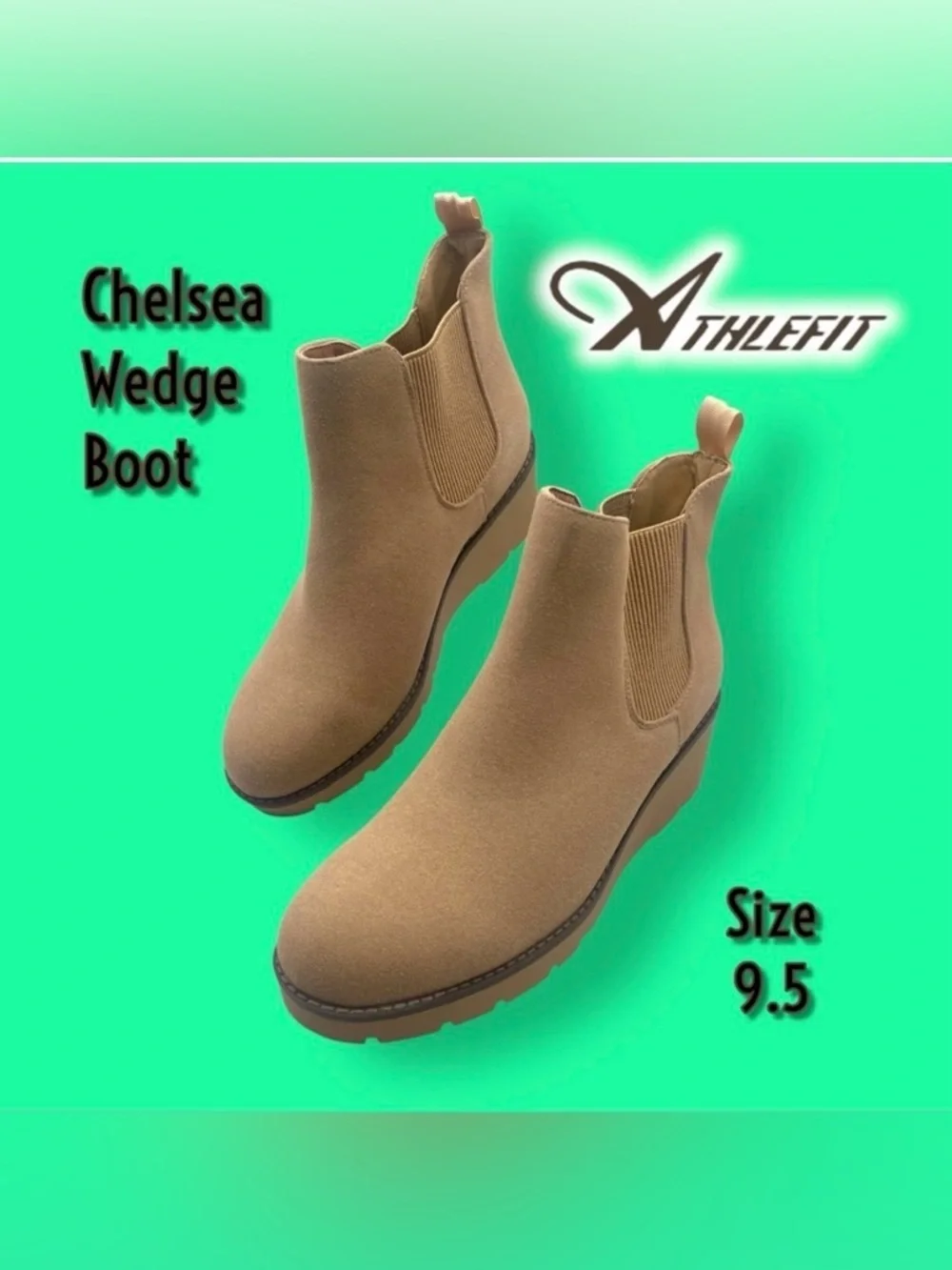 Athlefit Women's Chelsea Boots Nude Size 9.5
